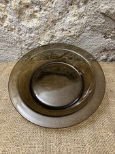 Plat Verre Fumee Noir Vintage