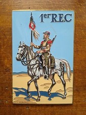 Médaille de table du 1 er R.E.C  Légion Étrangère Plaque Insigne 1° REC