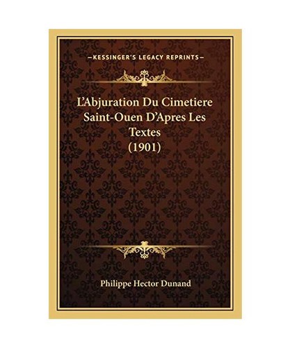 Abjuration cimetiere - l'abjuration, du