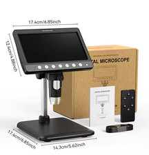 Microscope Numérique 7' Loupe 5MP 50-1200X LED 8 Soudure Réparation Electronique