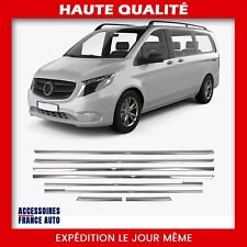 CADRE DE FENÊTRE EN INOX CHROMÉ FAIT DE 8 PIÈCES POUR MB W447 L3 (2014 ET PLUS)