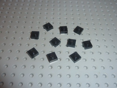 Lego plate 1x1 black - 10,
