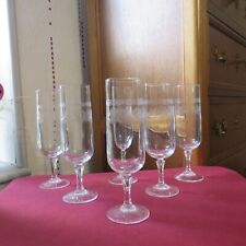 6 flutes a champagne en cristal d arques modèle Matignon lot B