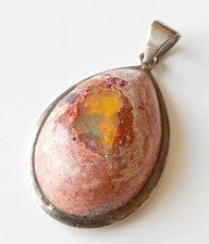 Pendentif en Opale de Feu (7,3 g) sur Argent 925