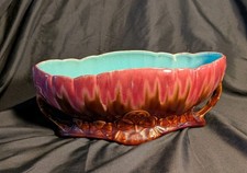 Ancienne jardinière barbotine, Orchies céramique Art Nouveau, 501, Brun Rose