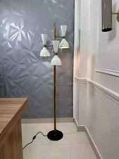 Lampadaire artisanal Diablo laiton italien Spoutnik Stilnovo chambre cuisine ...