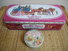 anciennes boîtes tôle Mackintosh's Quality street déco rétro old tin candy boxes