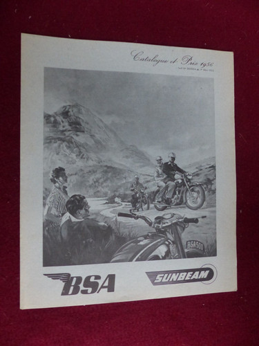Catalogue tarif moto bsa - moto,