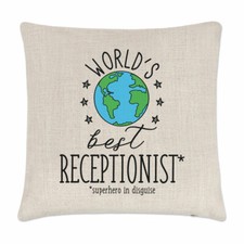 Housse De Coussin De Réceptionniste La Meilleure Au Monde Blague Drôle Préférée