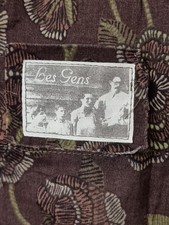 LES GENS : ROBE TUNIQUE KAKIE MARRON PAISLEY PRINT GRANDE ETIQUETTE LES GENS DOS