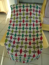 TISSU COTON CARRES LOSANGES ANNEES 70