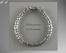 Superbe Bracelet - Maille "écaille" Snake en Argent Massif - B-AR-8 - 19,7 cm