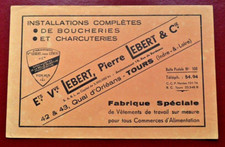 BUVARD - BOUCHERIE CHARCUTERIE LEBERT TOURS INDRE & LOIRE 37 - COMMERCE -