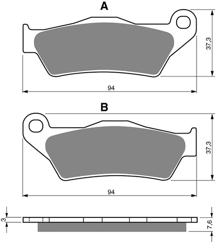 Brake disc pads front - brake, l/h