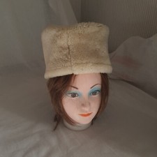 Toque femme peau de mouton camel