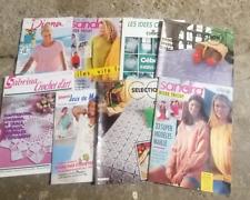 8 Anciennes revues crochet tricot : DMC SABRINA DIANA SANDRA