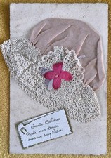 Carte ancienne Sainte-Catherine Rétro Vintage Avec Bonnet Brodé