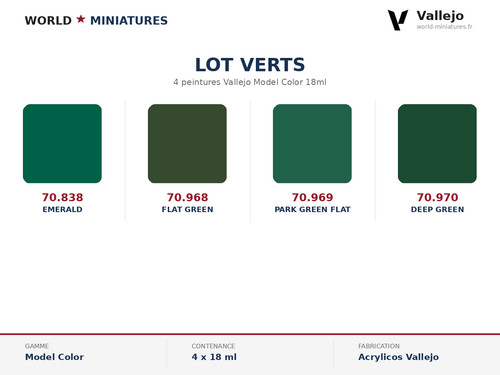 Lot vallejo verts - vallejo,