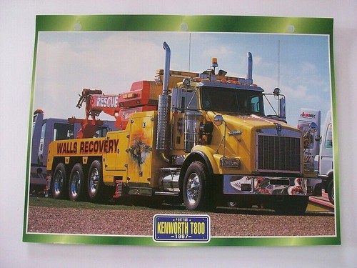 Carte fiche camion kenworth - carte,