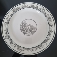1820 ASSIETTE CREIL FABLE LA