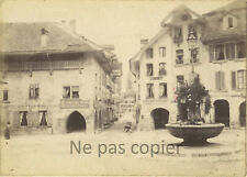THOUNE vers 1880 vue de la place publique SUISSE OBERLAND