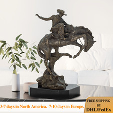 Bronze Cowboy on Horse Statue