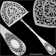 Puiforcat French Sterling Silver Asparagus Pastry Toast Server, Neoclassical