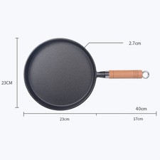 Poêle en fonte distribution uniforme de chaleur adaptée à plusieurs tailles d