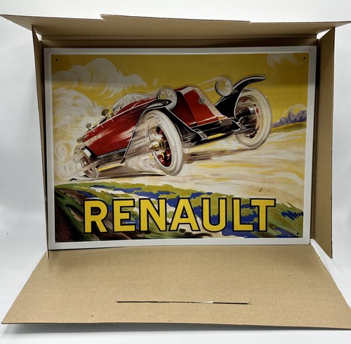 Plaque métal voiture renault - voiture,
