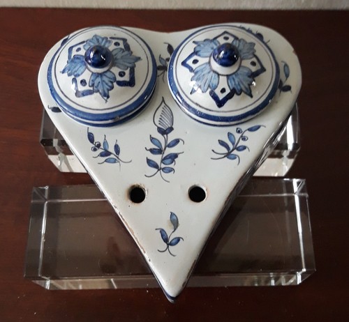 Encrier faiënce rouen - encrier, en