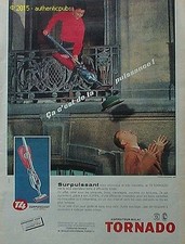 PUBLICITE TORNADO ASPIRATEUR BALAI T4 SUPERPUISSANT 1960 FRENCH AD PUB VINTAGE