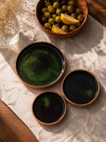 Lot assiettes rondes en - assiettes,