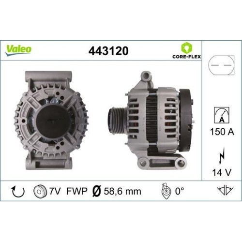 Alternateur valeo 443120 - alternateur,