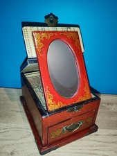 A Saisir Ancienne Coiffeuse Chinoise boîte coffret Bois De Chine 