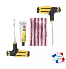 Kit de réparation crevaison de pneus voiture moto quad mèche