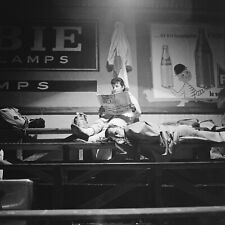 Photo papier  argentique 24 HEURES DU MANS 1960 format 30x30cm