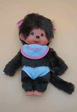 Peluche Doudou Monchhichi Sekiguchi Bavoir Plush 18cm, Bon Etat, Vintage