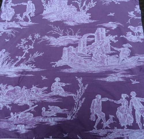 Coupon tissu toile - toile, jouy