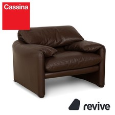 Sessel Cassina Maralunga En Cuir Marron Châtaigne Fonction Manuelle