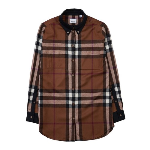 Burberry chemise laine à - burberry,