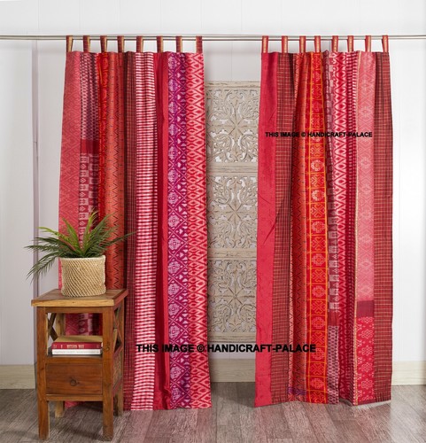 Rideau soie patchwork - rideau,