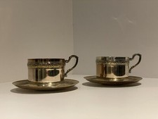 Paire Tasses et Dessous de