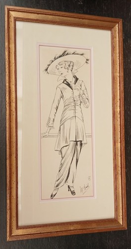 Dessin mode signé - dessin, de
