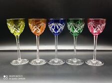 5 verres à vin du Rhin Roemer Cristal BACCARAT couleur modèle S 1136 , H 19cm .