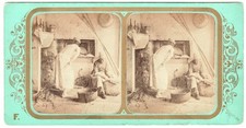 Stereo Fraget & Viret num 58 Le mitron Boulanger four pain Photo 1860 metier