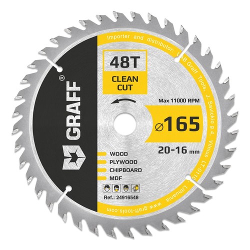 Lame scie circulaire 165 x - de,