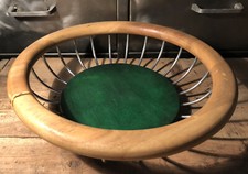 Corbeille À Fruits Bois Métal Design Vintage Diamètre 32,8 Cm