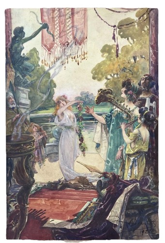 Peinture signée aquarelle - peinture,