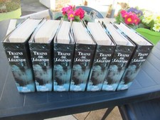 lot de 7 classeurs Atlas , collection trains de légendes , encyclopedie générale