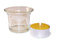 Bougie cire d'abeille chauffe-plats Fait main H 15 mm 3h 45 maisontalentdor.com